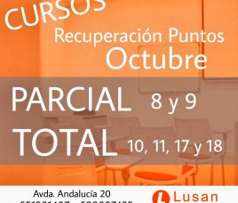 📢 Cursos de recuperación de puntos – Octubre